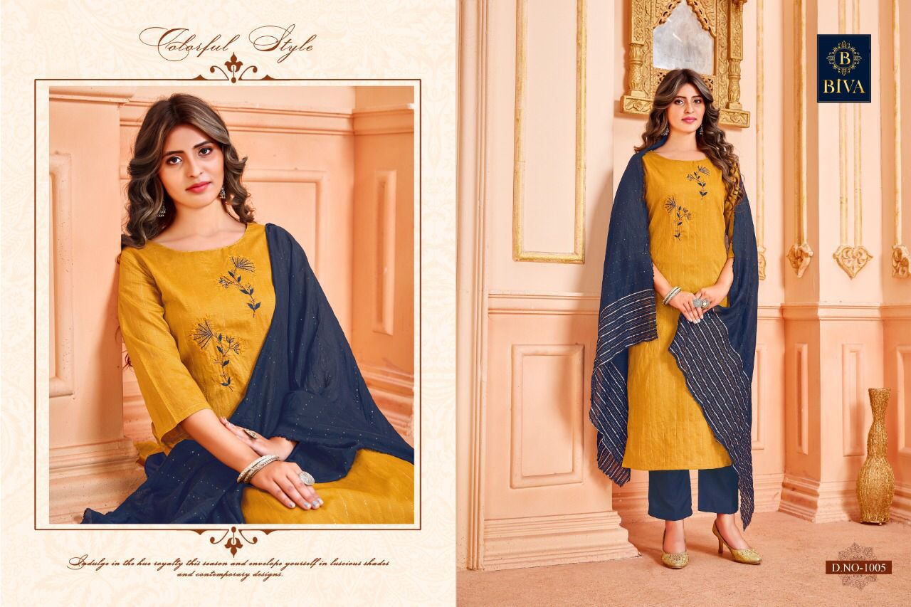 Biva Aura Ethnic Wear Wholesale Designer Readymade Salwar Suit Catalog